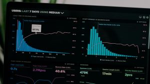 Gráficos con datos y métricas en una pantalla